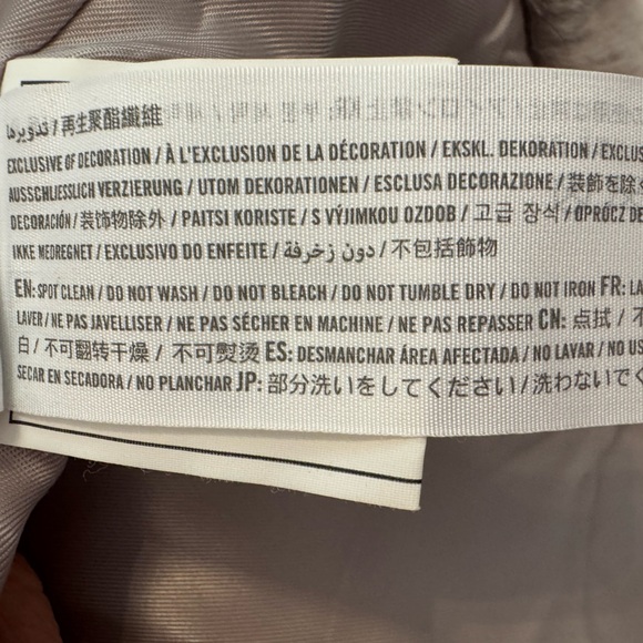 Abercrombie & Fitch Faux Fur Jacket - Soft Gray/Tan Women’s Size L - Picture 9 of 11